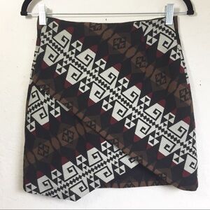 Zara Woman Envelope Geometric Tapestry Skirt